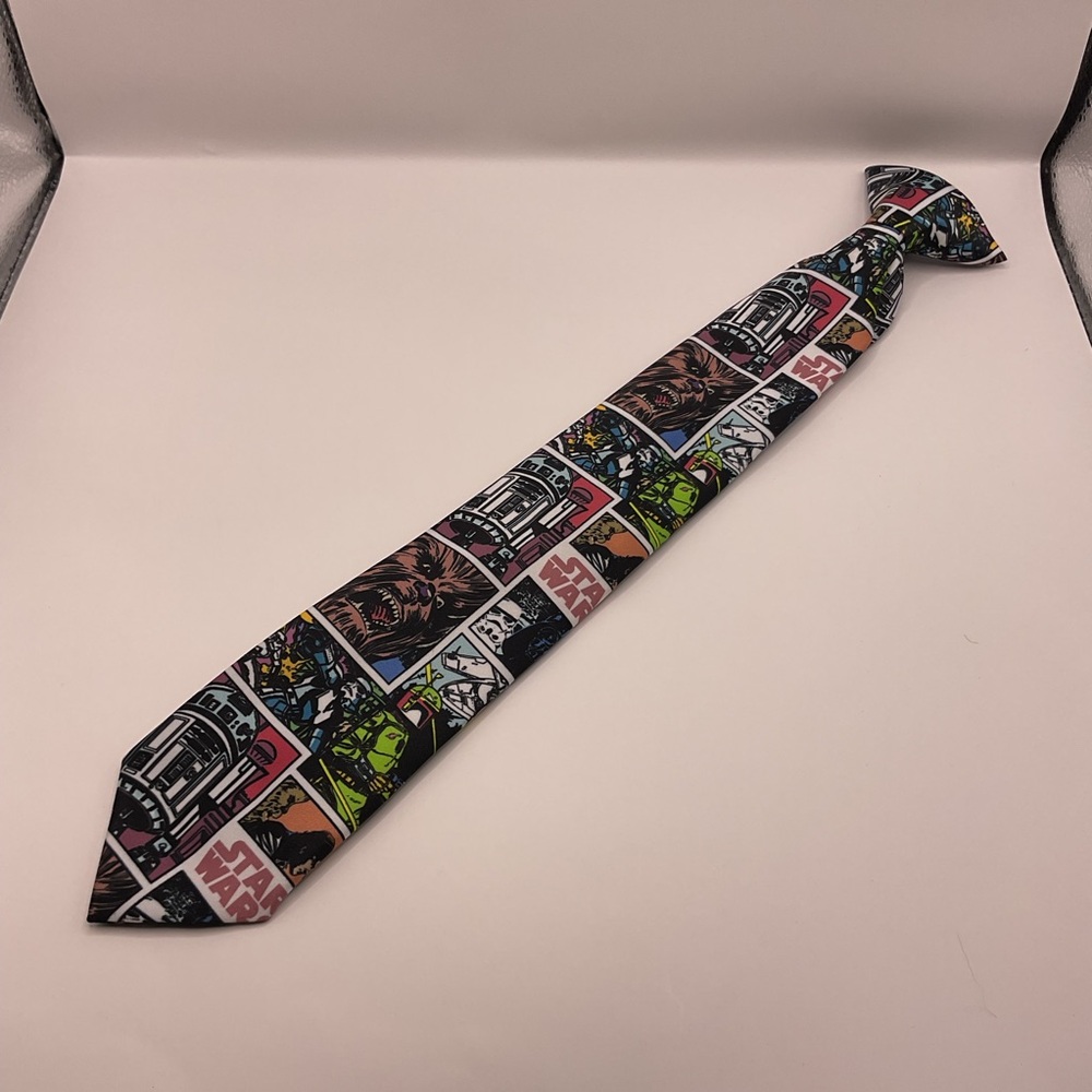 Star Wars Kids Vintage Retro Comic Book‎ Design Snap On Tie Chewbacca, R2D2
